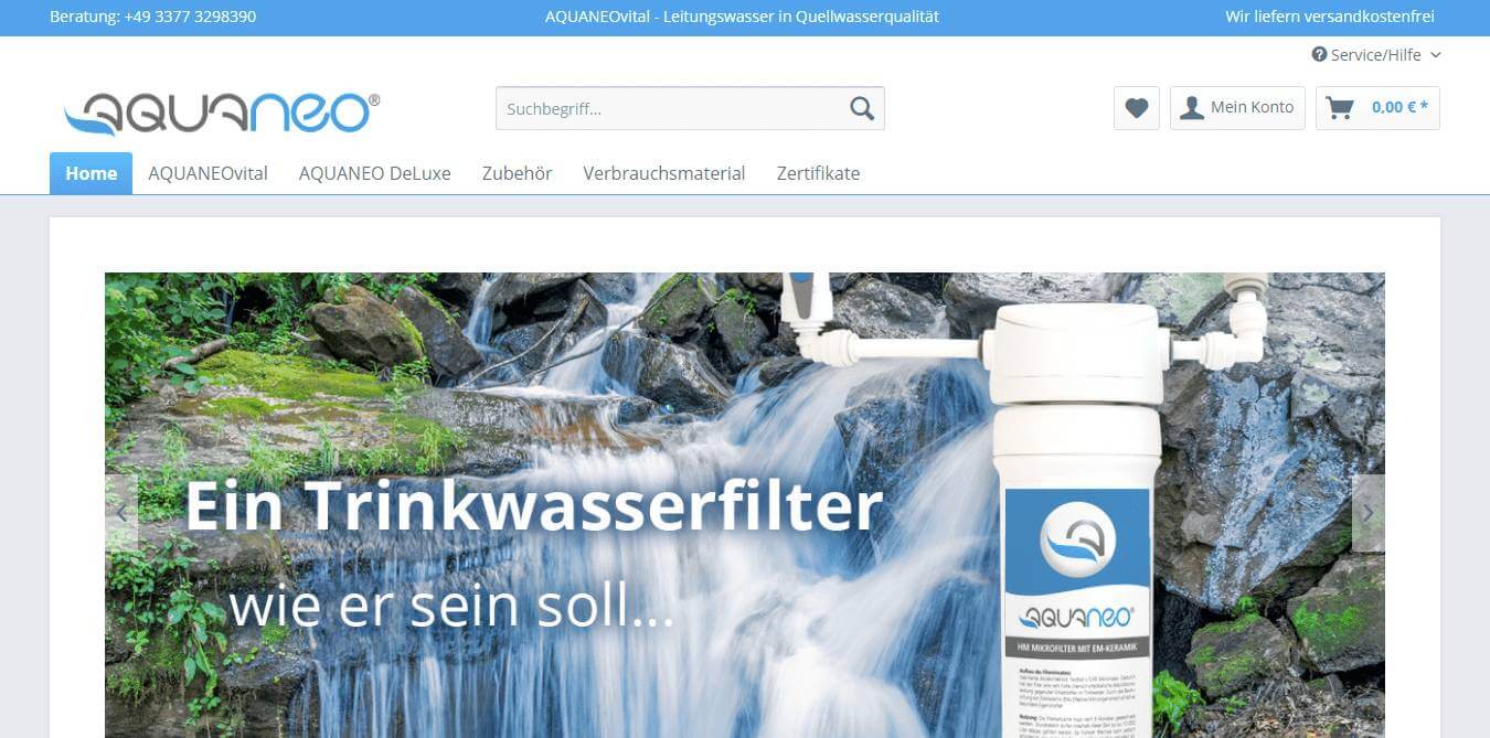 Aquaneo Onlineshop